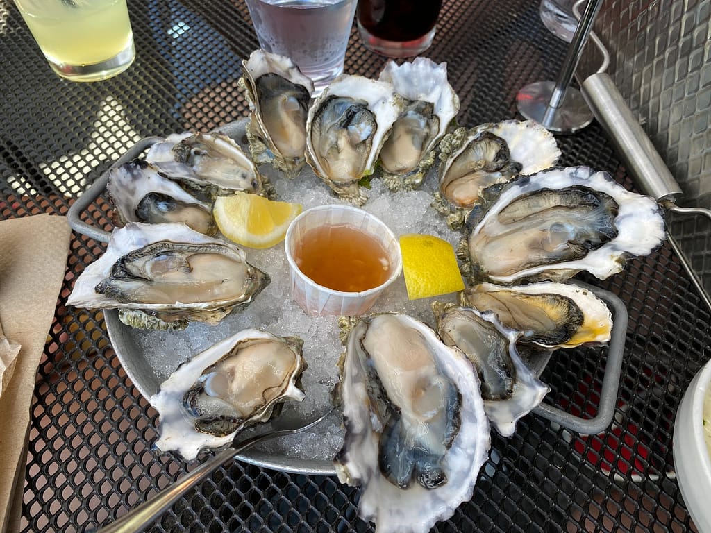Local Pacific oysters