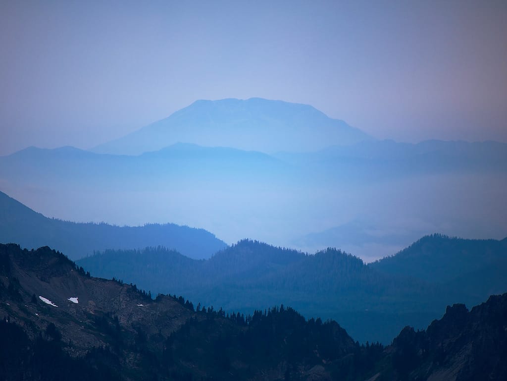 Mount Saint Helens as seen from Mount Rainier