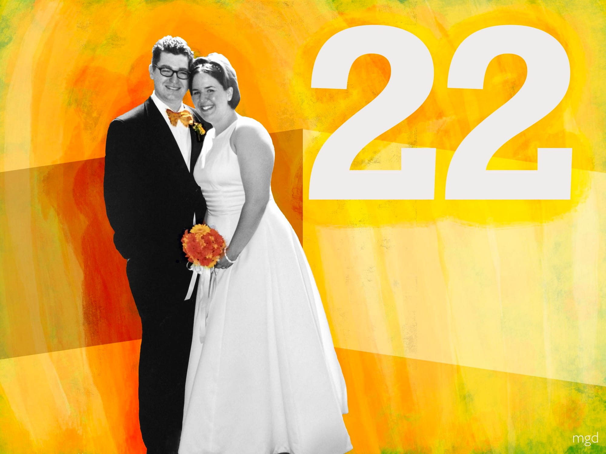22nd wedding anniversary art